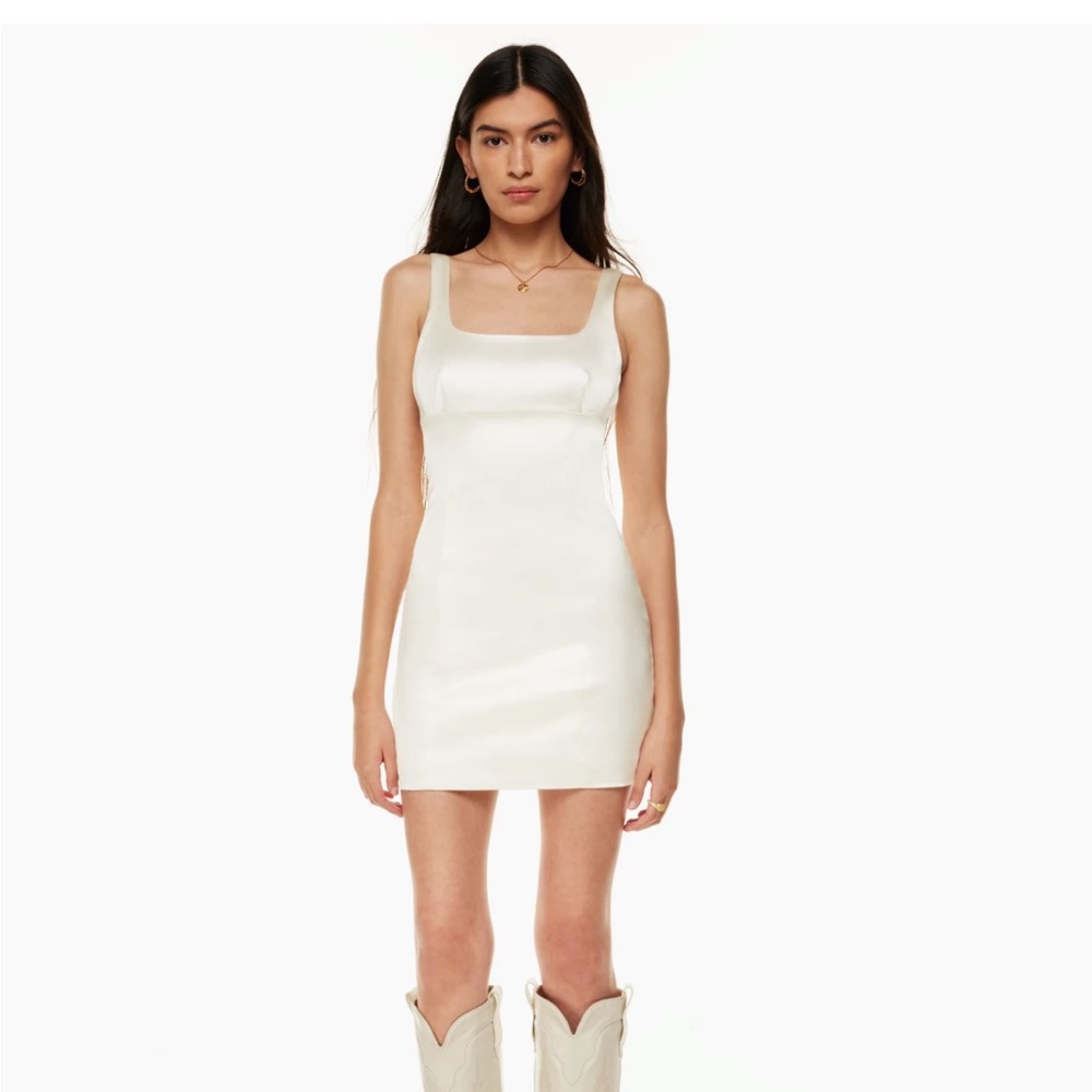 Aritzia Wilfred Shine Dress - Light Birch